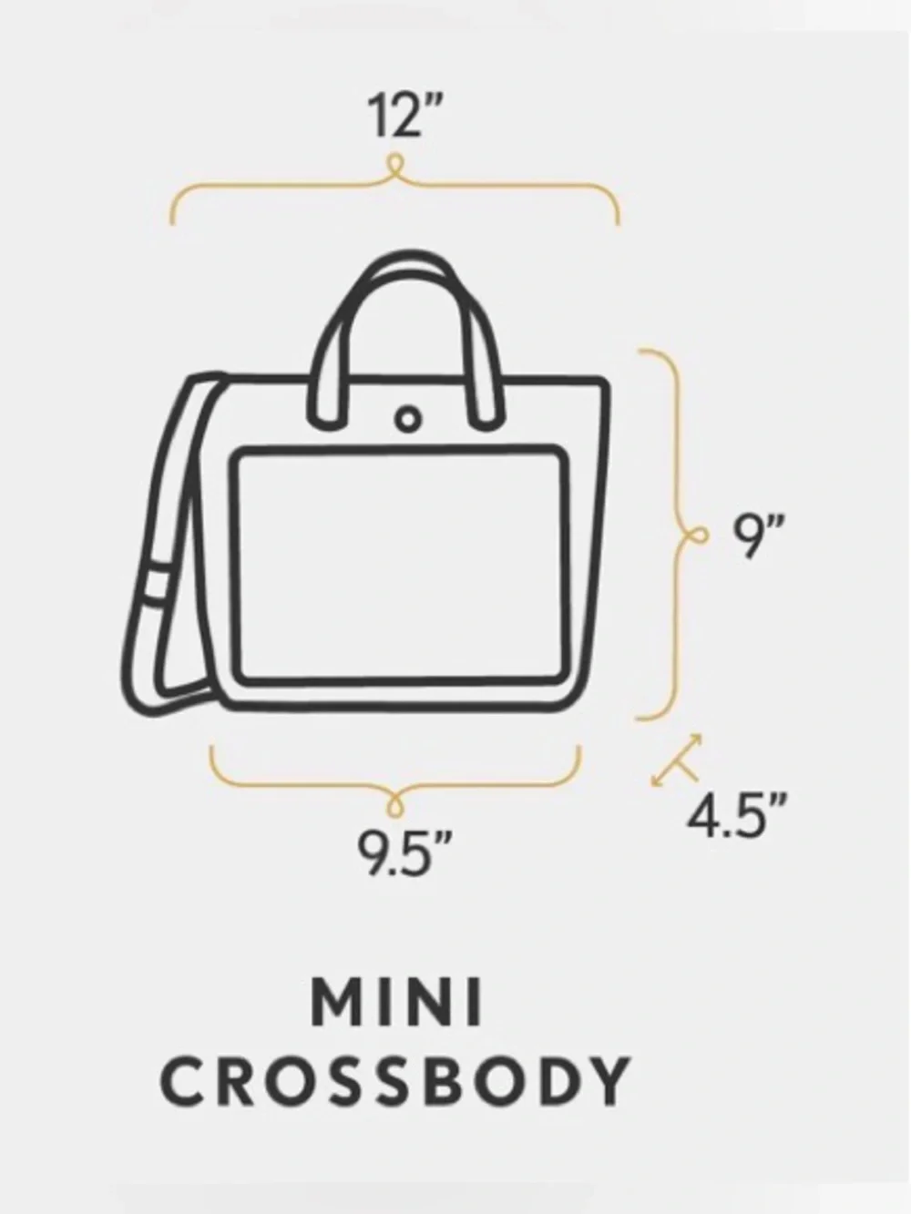 Portland Leather Goods Mini Crossbody Tote Handbag in Honey - Picture 12 of 12